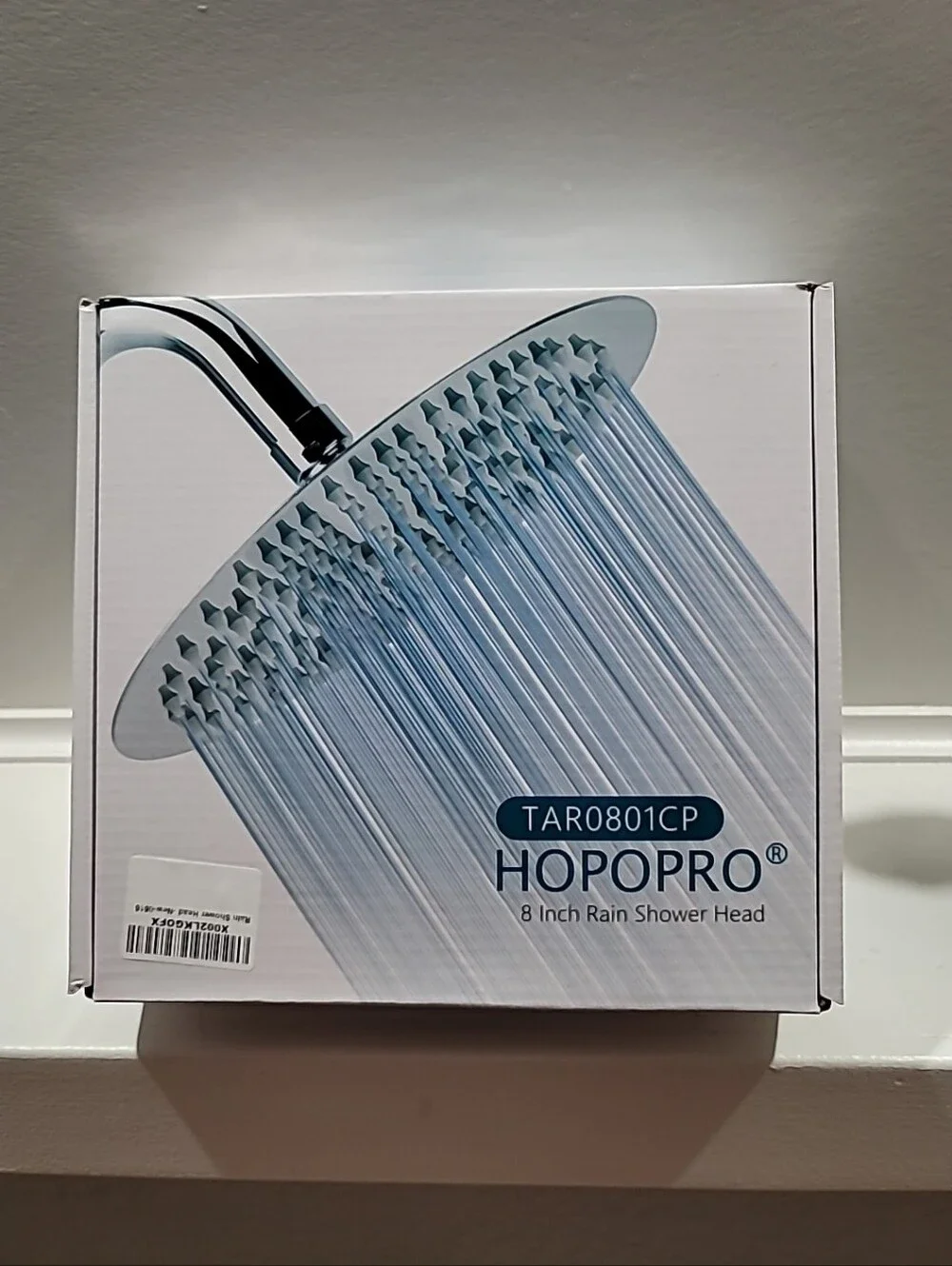 Hopopro 8-Inch Rain Shower Head Silver Chrome